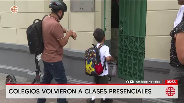 Colegios privados retornan a clases presenciales tras dos días. Foto: América Noticias