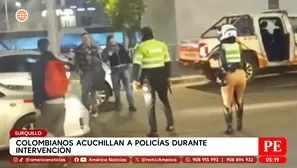 Colombianos acuchillan a policías tras intervención en Surquillo. Foto y video: América Noticias