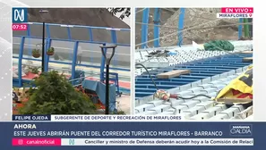 Color celeste del Puente La Paz de Miraflores genera cuestionamientos por su similitud con símbolo político