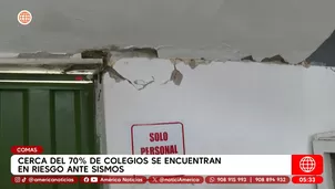 Cerca del 70 % de colegios de Comas se encuentran en riesgo ante sismos. Foto y video: América Noticias