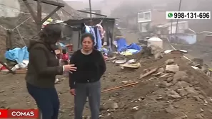 La señora Luz Chávez contó que desde hace más de una semana vive en una carpa. / Video: América Noticias