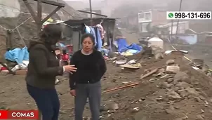 La señora Luz Chávez contó que desde hace más de una semana vive en una carpa. / Video: América Noticias