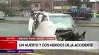 Comas: Un muerto y dos heridos tras accidente de auto