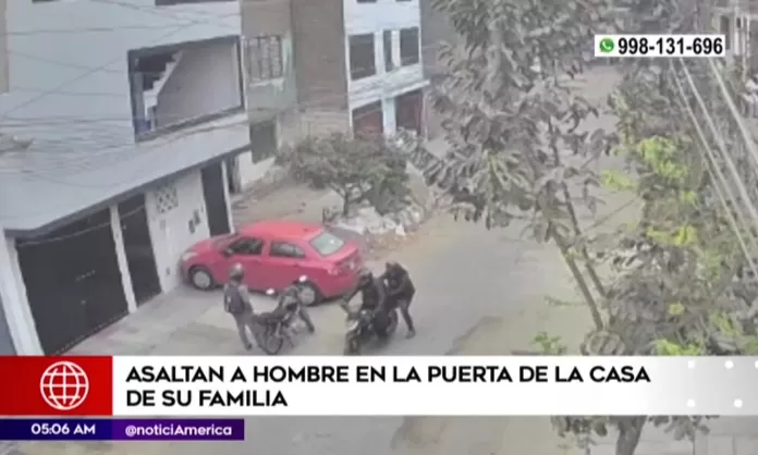 Comas: Asaltan a hombre en la puerta de su casa