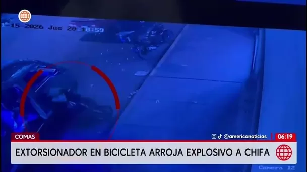 Lanzan explosivo en un chifa de Comas y causan gran susto/ América Noticias