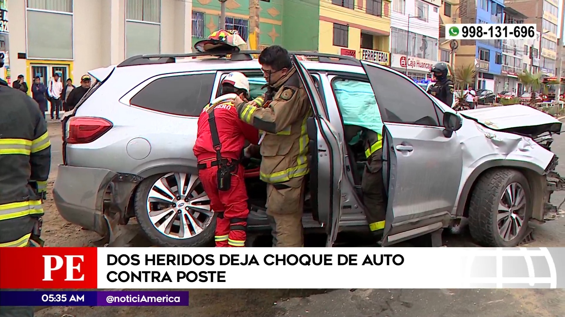 Accidente de tránsito en Comas. Foto: América Noticias