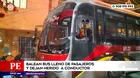 Comas: Balean bus lleno de pasajeros y hieren a conductor