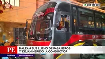 Balean bus lleno de pasajeros en Comas. Foto y video: América Noticias