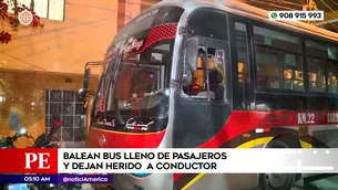 Balean bus lleno de pasajeros en Comas. Foto y video: América Noticias