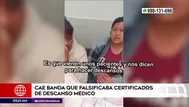 Comas: Banda falsificaba certificados de descanso médico