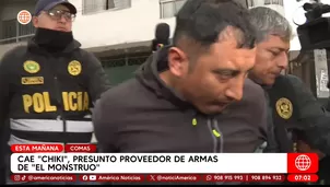 Capturan a alias Chiki, brazo armado de El Monstruo, en Comas. Foto y video: América Noticias