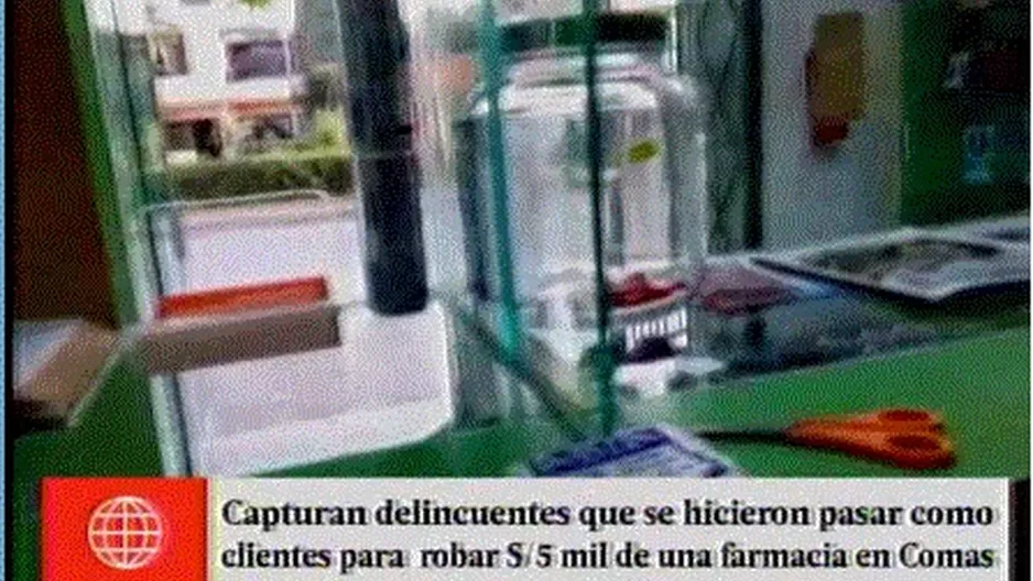 Comas: detienen a ladrones que robaron S/ 5 mil de una farmacia