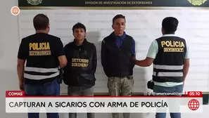 Capturan a sicarios con arma de policía. Foto y video: América Noticias