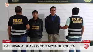 Capturan a sicarios con arma de policía. Foto y video: América Noticias