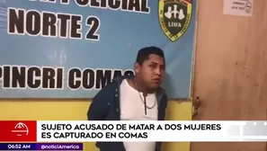 Sujeto fue capturado por presunto asesinato a dos mujeres. Foto: captura de TV