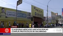 Cierre del mercado Unicachi.