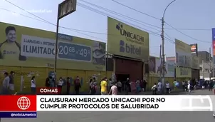 Cierre del mercado Unicachi.