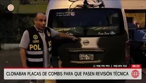 Comas: Clonaban placas de combis para que pasen revisión técnica. Foto y video: América Noticias
