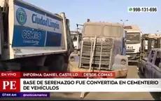 Comas: Depósito municipal fue convertido en cementerio de vehículos de la comuna - Noticias de Comas