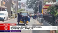 Comas: Disparan a mototaxista cuando salía a trabajar