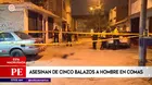 Comas: Hombre asesinado de cinco balazos