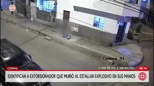 Comas: identifican a extorsionador que murió por explosión/ América Noticias