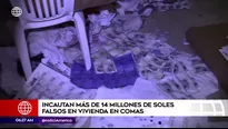 Incautan dinero falso en Comas. América Noticias