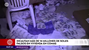 Incautan dinero falso en Comas. América Noticias