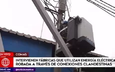 Comas: Intervienen fábricas que usan energía eléctrica robada  - Noticias de enel