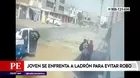 Comas: Joven se enfrenta a ladrón para evitar robo