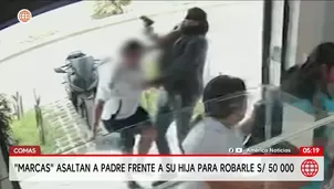 Comas: Marcas asaltan a padre frente a su hija y roban S/ 50 000. Foto y video: América Noticias
