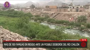 Comas: Familias en riesgo por desborde del río Chillón. Foto y video: AN
