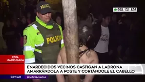 Mujer fue atrapada robando en Comas. América Noticias