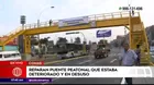 Comas: Municipalidad de Lima reparó puente peatonal que estaba deteriorado y en desuso