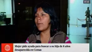 La madre pidió ayuda para encontrar a su niña