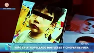 Comas: niño es atropellado dos veces y chofer se da a la fuga