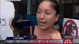 Profesores y padres de familia exigen el retiro de la directora / Video: América Noticias