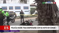 Policía falleció en accidente.