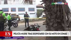 Policía falleció en accidente.