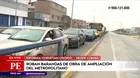 Comas: Robaron barandas de obra de ampliación del Metropolitano