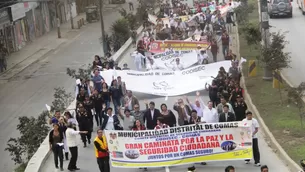 Alcalde del distrito estuvo presente en la manifestación 