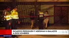 Comas: Sicarion persiguieron y asesinaron a balazos a dos hombres