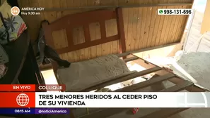 Caída de vivienda en Comas. Foto y video: América Noticias