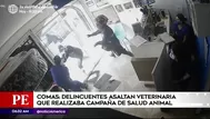 Comas: Delincuentes intentaron asaltar una veterinaria 