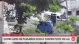 Combi llena de pasajeros choca contra poste en San Juan de Miraflores. Foto y video: América Noticias