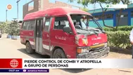 Combi pierde el control y atropella a grupo de personas