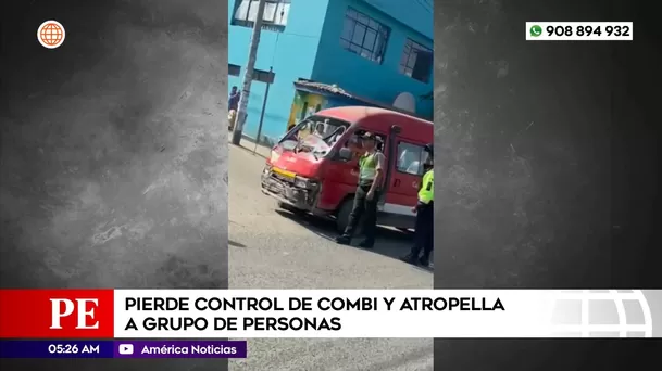 Combi pierde el control y atropella a grupo de personas en San Juan de Miraflores. Foto: América Noticias
