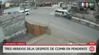Combi se despistó en pendiente de Lurigancho-Chosica