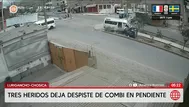 Combi se despistó en pendiente de Lurigancho-Chosica