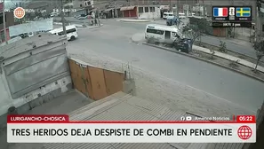 Combi se despistó en pendiente de Lurigancho-Chosica. Foto y video: América Noticias